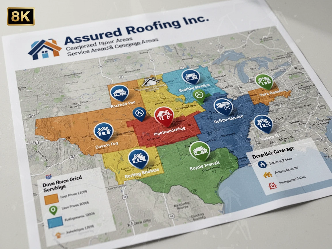 Roofing Service Areas Map